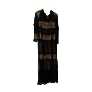 iBues (Max Mara sub brand) Lace black & nude Maxi Dress
